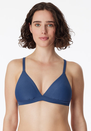 Schiesser Damen Triangel Bikini blau 181291-800