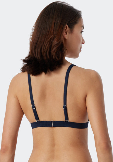 Schiesser Damen Triangle Bikini Top dunkelblau 179200-803