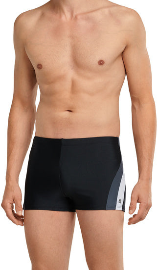 Schiesser Herren Badehose mit Bein schwarz 172768-000
