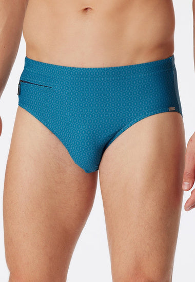 Schiesser Herren Badehose Slip Komfort petrol 181078-811