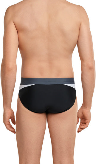 Schiesser Herren Badehose Slip schwarz 172767-000