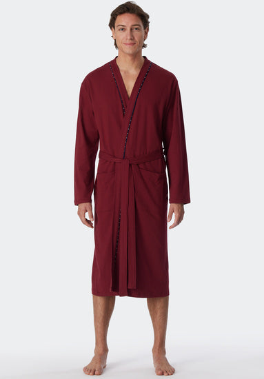 Schiesser Herren Bademantel bordeaux 178407-502