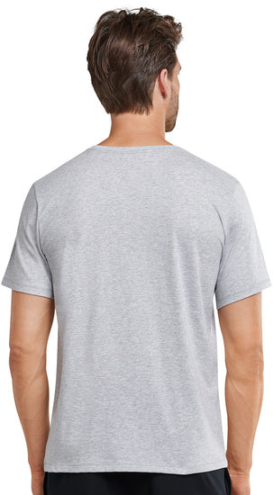 Schiesser Herren T-shirt V-Ausschnitt grau-mel. 169872-202
