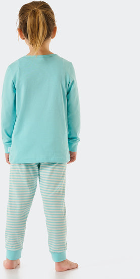 Schiesser Kleinkinder Mädchen Schlafanzug lang türkis 173858-807