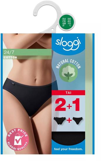 Sloggi 24/7 Cotton H Tai 3er Pack schwarz