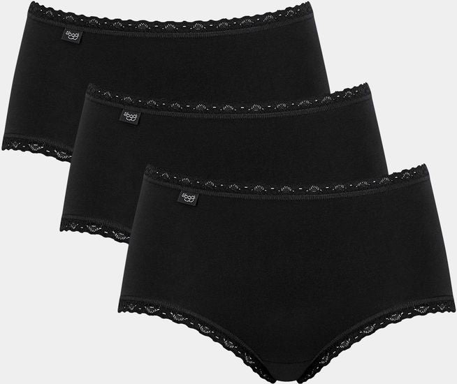 Sloggi 24/7 Cotton Lace Midi 3er Pack black