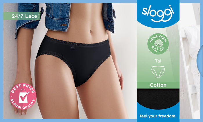 Sloggi 24/7 Cotton Lace Tai black