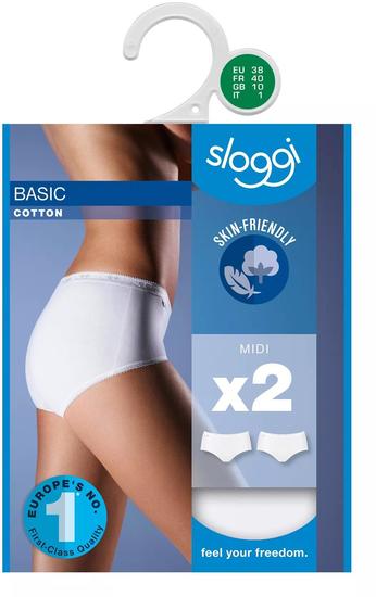 Sloggi Basic H Midi 2er Pack weiss