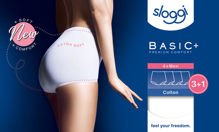 Sloggi Basic+ Maxi 4er Pack white