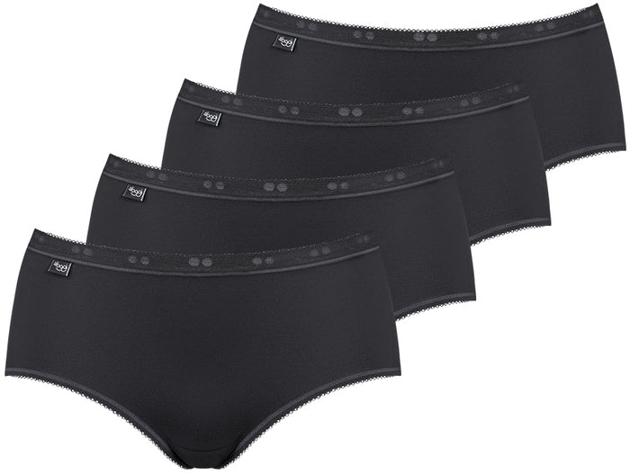 Sloggi Basic+ Midi 4er Pack black