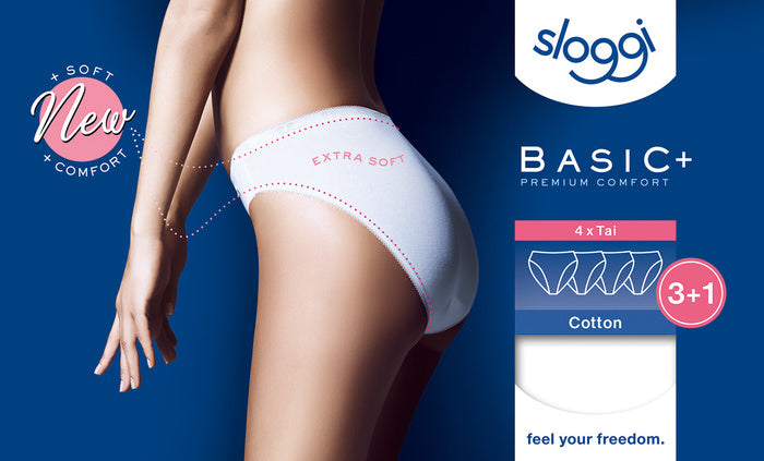 Sloggi Basic+ Tai 4er Pack white