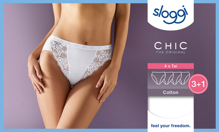 Sloggi Chic Tai 4er Pack white