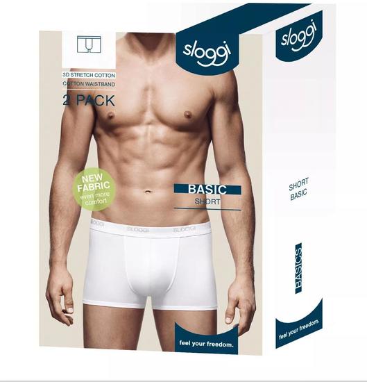 Sloggi men Basic Short 2er Pack weiss