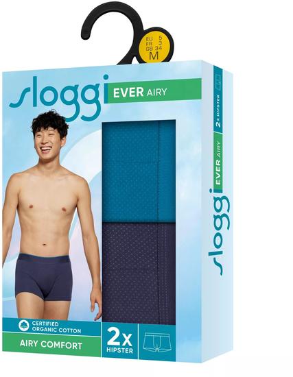 Sloggi men EVER Airy H Hipster 2er Pack blau