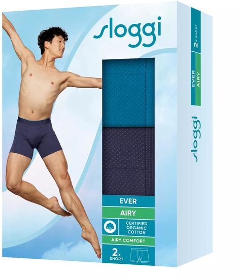 Sloggi men EVER Airy Short 2er Pack blau