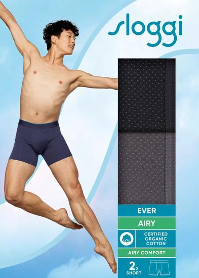 Sloggi men EVER Airy Short 2er Pack schwarz