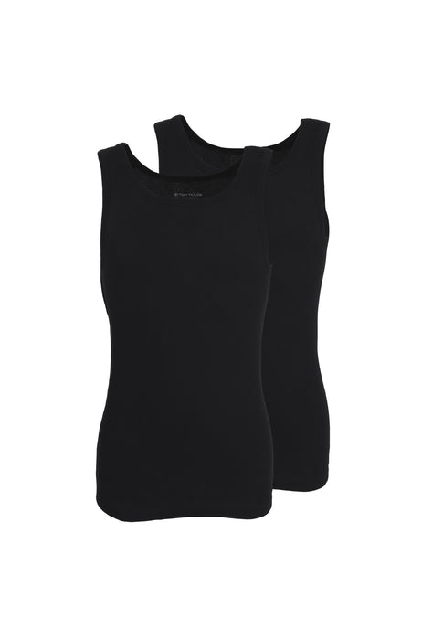 TOM TAILOR Tanktop 2er Pack black