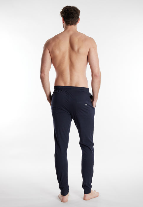 TOM TAILOR Pyjama Hose blau-dunkel-uni