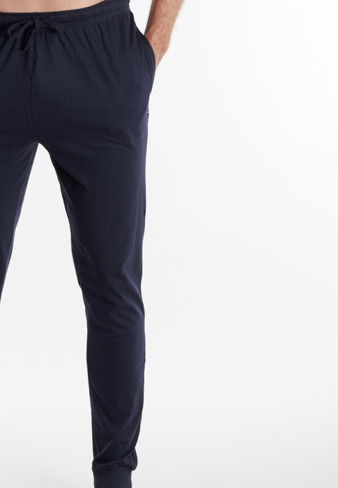 TOM TAILOR Pyjama Hose blau-dunkel-uni