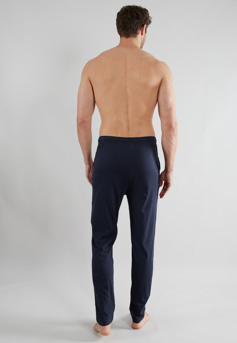TOM TAILOR Pyjama Hose blau-dunkel-uni