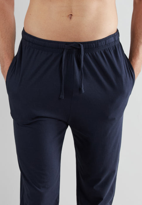 TOM TAILOR Pyjama Hose blau-dunkel-uni