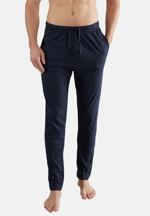 TOM TAILOR Pyjama Hose blau-dunkel-uni