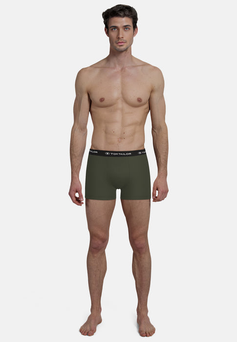 TOM TAILOR Hip Pants 3er Pack grün-dunkel-melange