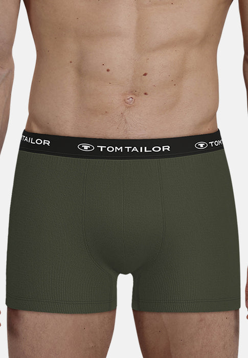 TOM TAILOR Hip Pants 3er Pack grün-dunkel-melange