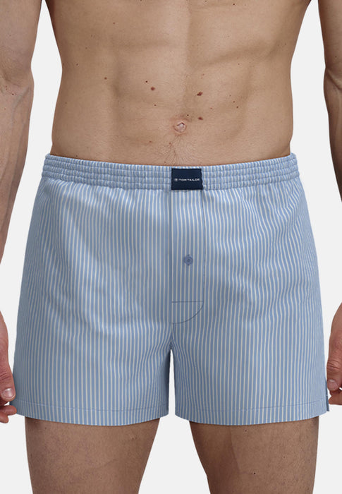 TOM TAILOR Web-Shorts 2er Pack blau-hell-Streifen