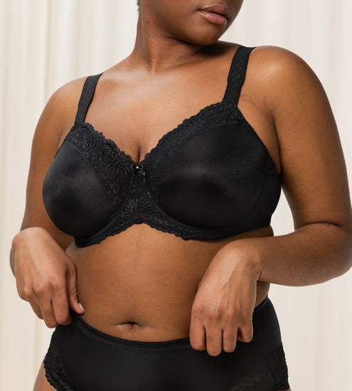 Triumph Ladyform Soft  Damen Miederwaren BH kurz Mittelträger mit Bügel schwarz