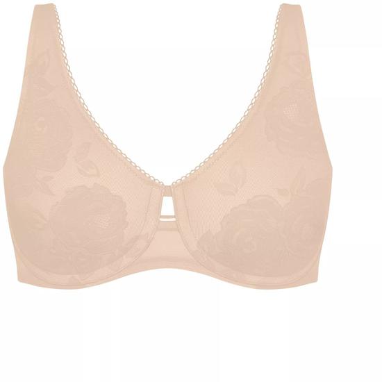 Triumph Wild Rose Sensation Bügel-BH, Minimizer nude beige