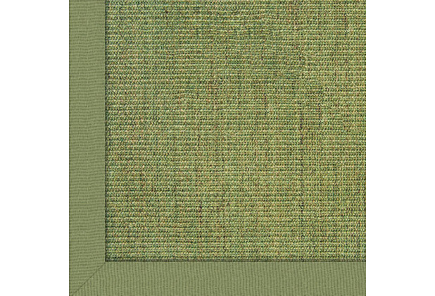 Sisal Teppich Manaus mit Bordüre grün meliert 165x235 cm 100% Sisal 