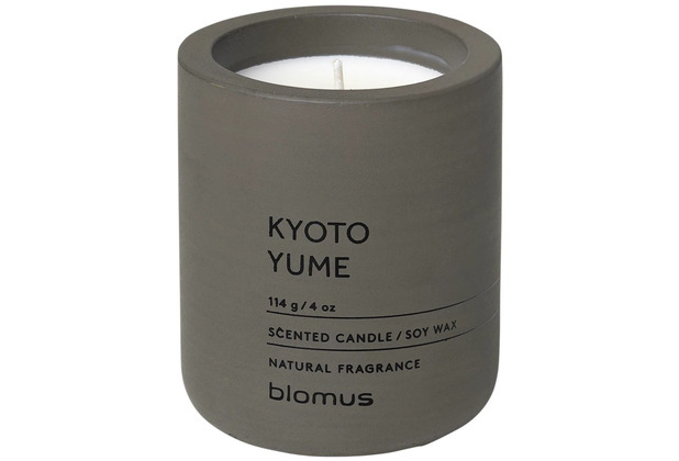 blomus Duftkerze -FRAGA- Farbe: Tarmac - Duft: Kyoto Yume Ø 6,5 cm
