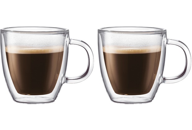 MagiDeal 2Pcs eCat Pattern Doppelwandiges Glas Espresso Teetasse Becher