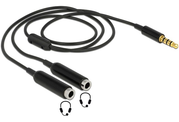 Mini Klinkenkabel Splitter 2 Klinkenstecker Plug Zwei Kopfhörer Nach 