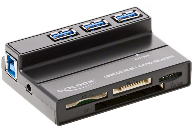 tæt sokker Tilfredsstille DeLock USB 3.0 Card Reader All in 1 + 3 Port USB 3.0 HUB | Hertie.de