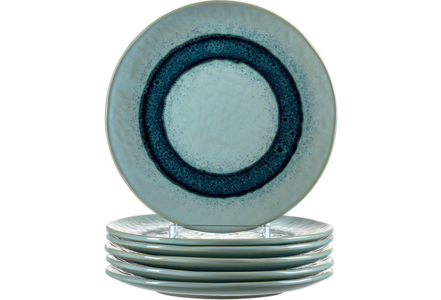 Leonardo Matera Keramikteller 6er-Set 22,5 blau cm