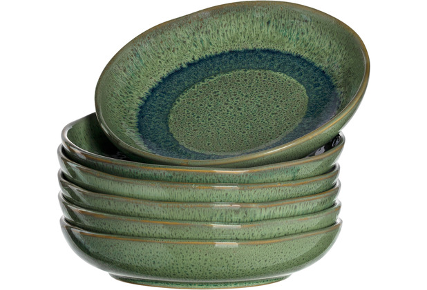 Leonardo Matera Keramikteller Tief 6er-Set 20,7 grün cm