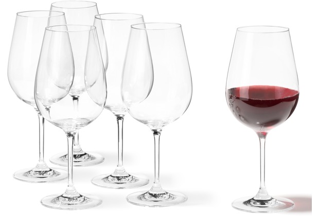 Rotweinglas/Rotweinkelch Leonardo 6er-Set Cheers