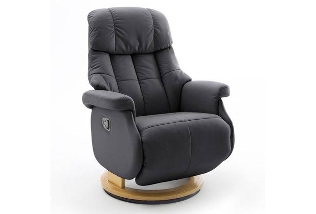 MCA furniture Calgary Comfort Relaxsessel mit Fußstütze, schwarz/natur