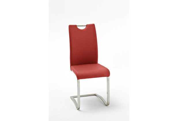 MCA furniture KOELN Schwingstuhl mit Griffloch, rot 4er Set | Schalenstühle