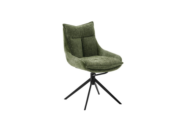 MCA furniture PARKER Metallgestell schwarz matt lackiert, 2er Set olive