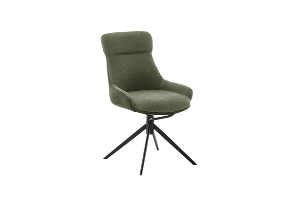MCA furniture PELION Metallgestell schwarz matt lackiert, 2er Set olive