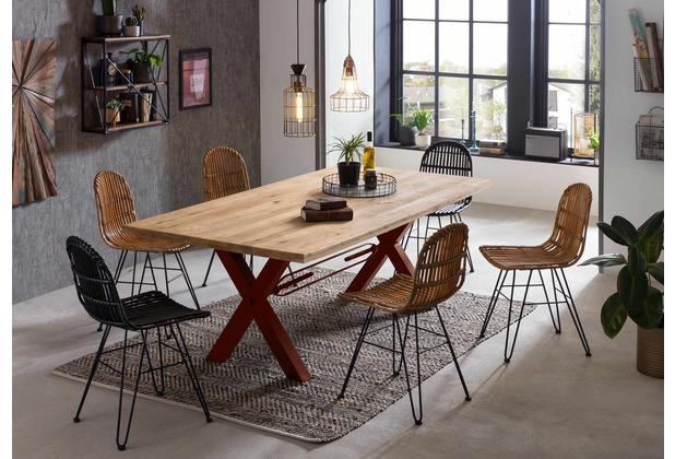 SIT TABLES & CO Tisch 220x100 cm natur, antikbraun | Esstische