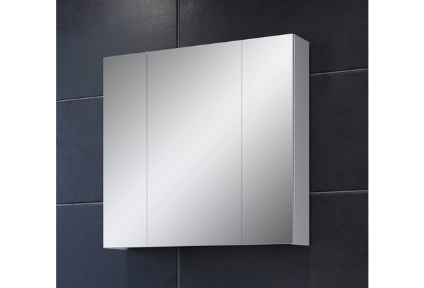 trendteam Devon Spiegelschrank Weiß Melamin 80 x 75 x 16 cm